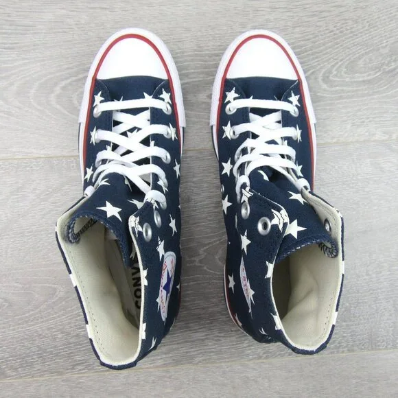 Converse Chuck Taylor All Star HI Archive Stars Womens Size 7.5 Navy NEW - Picture 10 of 14